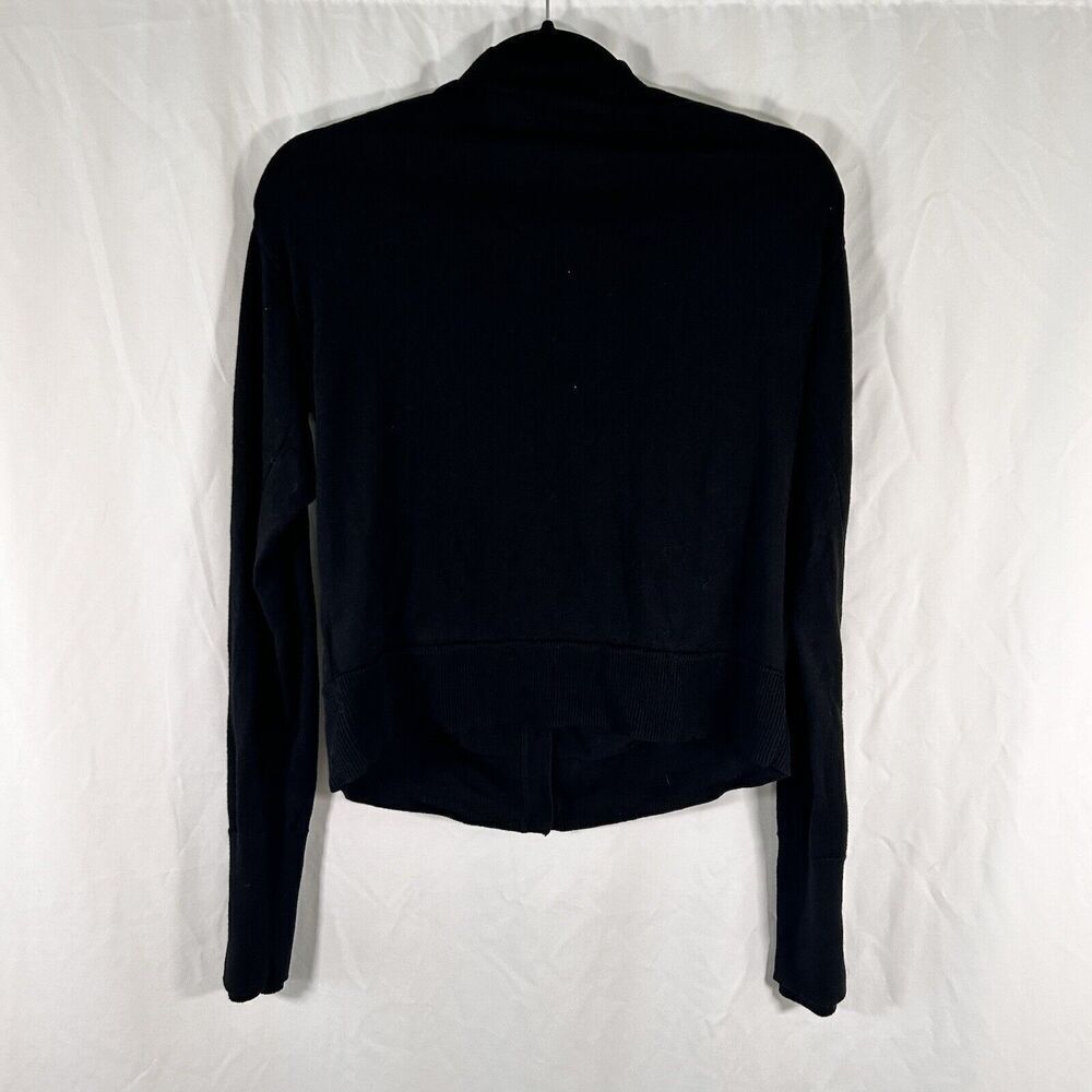 Athleta Sweater Women's Medium Black S&D Associates Vneck Long Sleeve - Picture 8 of 10